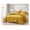 Mustard, Ruffled Edge, variant on Nora Comforter Set Twin Size 2-Piece Lightweight Soft Stone-Washed Ruffled Shabby Chic Bedding for All Season
