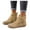 Beige, variant on Women's Moccasins Fringe Ankle Boots Retro Suede Tassel Studded Booties Riding Flat Dress Shoes