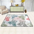 thumbnail image 3 of YFYANG 72"x48" Non-Slip Flannel Carpet Doormat, Living Room Bedroom Office Decorative Area Rugs, Indoor Watercolor Butterfly Doodle Floor Mats, 3 of 7