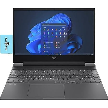 HP Victus 15.6" 144 Hz FHD IPS Gaming Laptop (6-Core AMD Ryzen 5 7535HS 3.30GHz, GeForce RTX 2050 4GB, 32GB DDR5 4800MHz RAM, 4TB PCIe NVMe SSD, Backlit KYB, WiFi 6, Win 11 Home) w/Dockztorm Hub