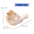 thumbnail image 3 of Miniature Crystal Bird Statue Handcrafted Home Decoration Collectible, 3 of 8