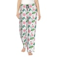 thumbnail image 1 of Fotbe Lotus Flower Pantalones de Pijama para Mujer, Pantalones de Dormir, Pantalones Pj con Cordón y Bolsillos-X-Large, 1 of 6