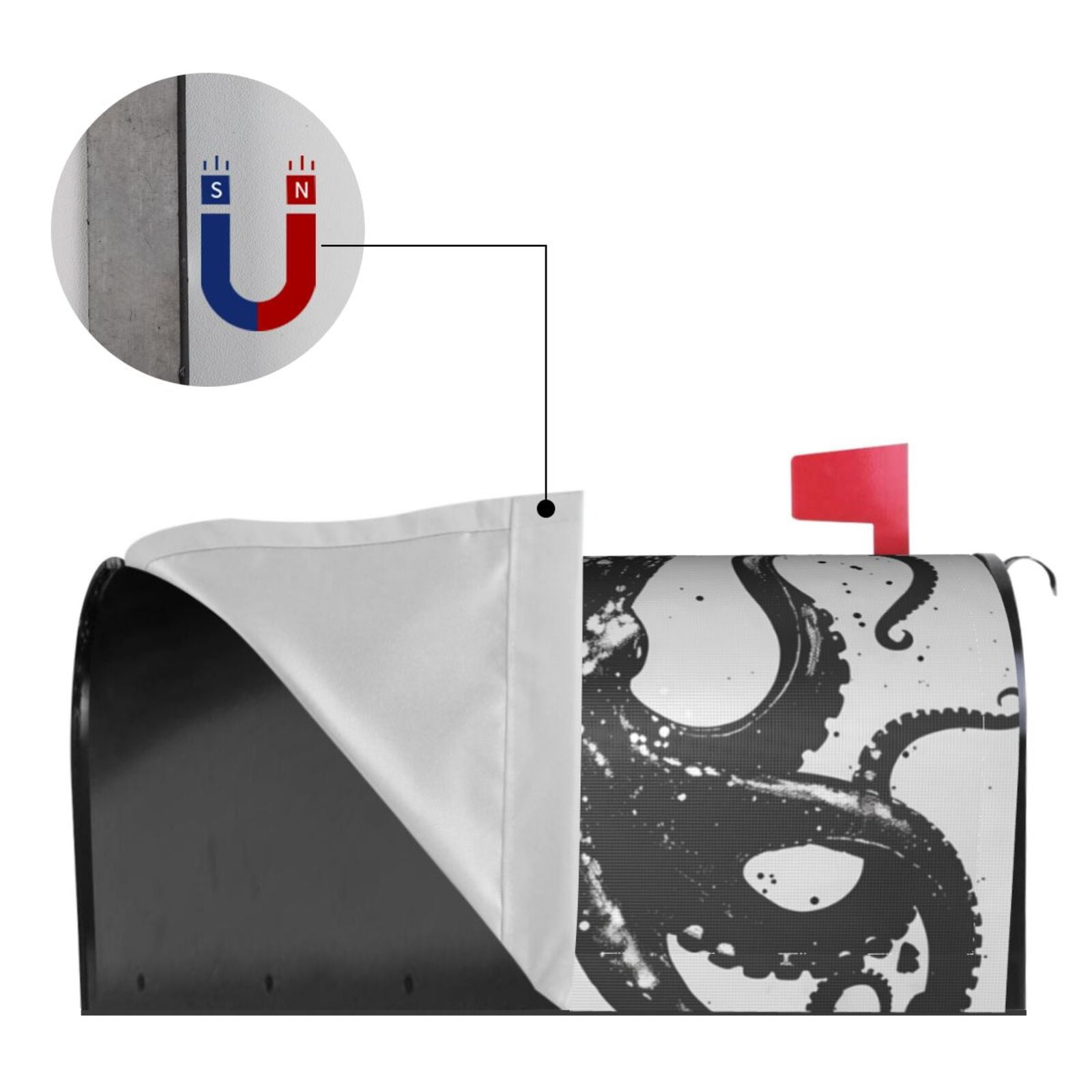 Kdxio Magnetic Mailbox Cover 21x18 in Mailbox Cover Outdoor Decoration Holiday Mailbox Covers for Home Garden Yard-21x18 in