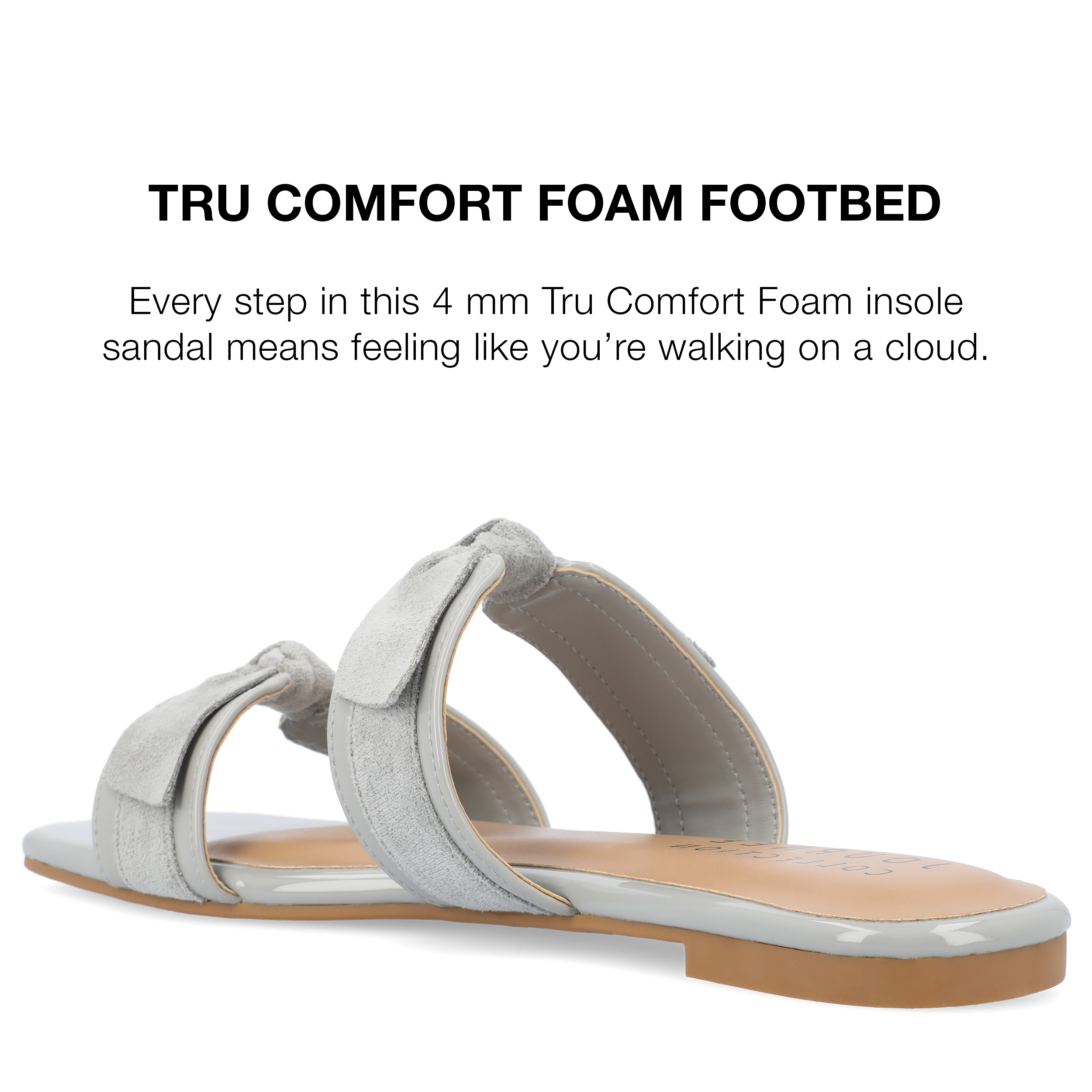 Journee Collection Womens Ireanna Tru Comfort Foam Slip On Slide Flat Sandals