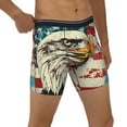 thumbnail image 4 of Mens Underwear, Retro American Eagle Mens Underwear Boxer Briefs, Soft Breathable Underwear Long Leg For Men, 4 of 8