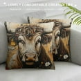 thumbnail image 3 of ONETECH  Funny Highland Cow Cattle Farmhouse Vintage Throw Pillow Case Cover Cushion Pillowcase for Sofa Bed Chair Living Room Home Decor, 3 of 5