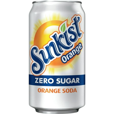 Sunkist Zero Sugar Orange Soda Pop, 12 fl oz, 6 Pack Cans