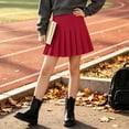 thumbnail image 3 of Fancifize Teens Girls High Waist Pleated Skirts Formal Skirt with Built-in Shorts for School Uniform Trendy Cozy Skorts, 3 of 7