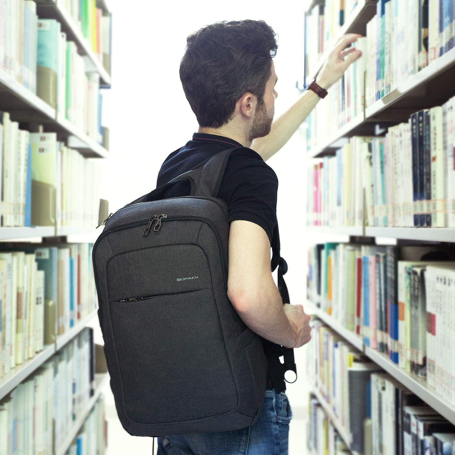 kopack 17 inch anti theft laptop backpack
