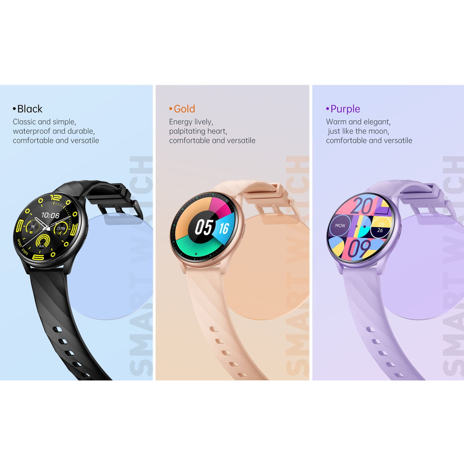 InsCrazy Smart Watch, Waterproof Smart Watch 1.46Inch 360x360 IPS Display Screen Smart Watches for Android Phones Smart Fitness Watch for Women Man Smartwatch