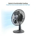 thumbnail image 4 of Comfort Zone 16" Oscillating Table Fan with Adjustable Tilt, Black, 4 of 7