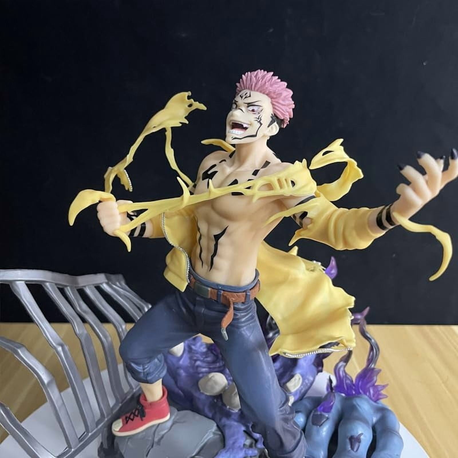 Itadori Yuji Figure Standing Crazy Itadori Yuji Action Figures 27cm/10.6inch Handmade Cosplay PVC Statues Collectible Souvenirs for Anime Fans Gifts