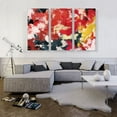 thumbnail image 2 of ARTCANVAS Cherry Red Gray White Modern Rectangle Canvas Art Print - Size: 60" x 40" (0.75" Deep) (3-Piece), 2 of 9