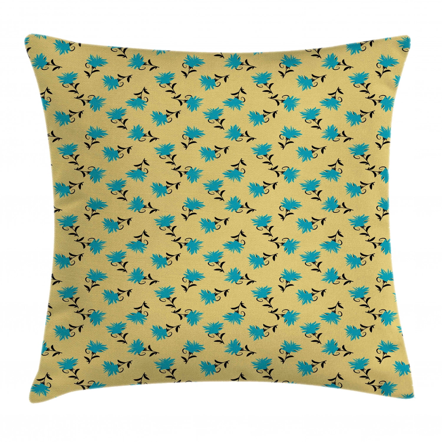 Turquoise Blue Throw Pillow Cushion Cover, Abstract ...