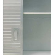 Seville Classics UltraHD® Solid Steel Lockable Metal Storage Wall Cabinet Organizer, w/ Adjustable Shelf, 24 W x 12 D x 28 H, Granite