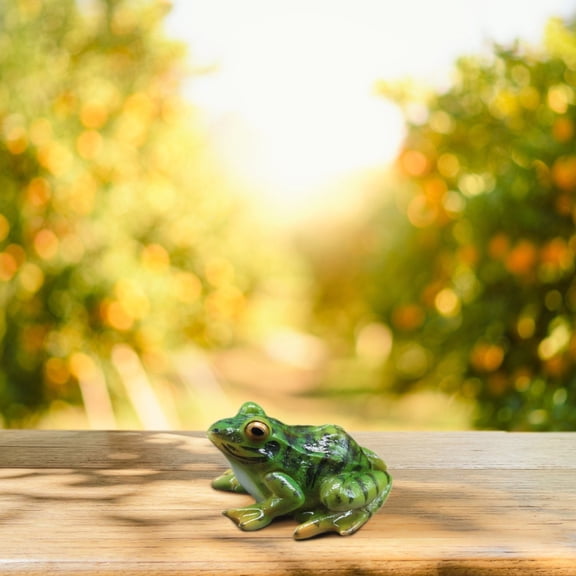 Mini Resin Frog Figurine Ornament for Indoor Outdoor Garden Patio Yard Fairy Garden Decor,Desktop Ornaments For Home,Desktop Ornament 桌面摆件