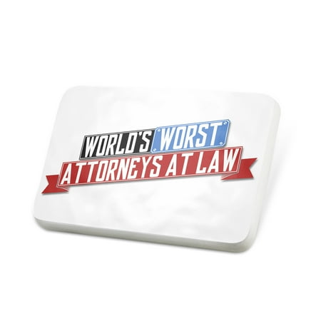 Porcelein Pin Funny Worlds worst Attorneys At Law Lapel Badge – NEONBLOND