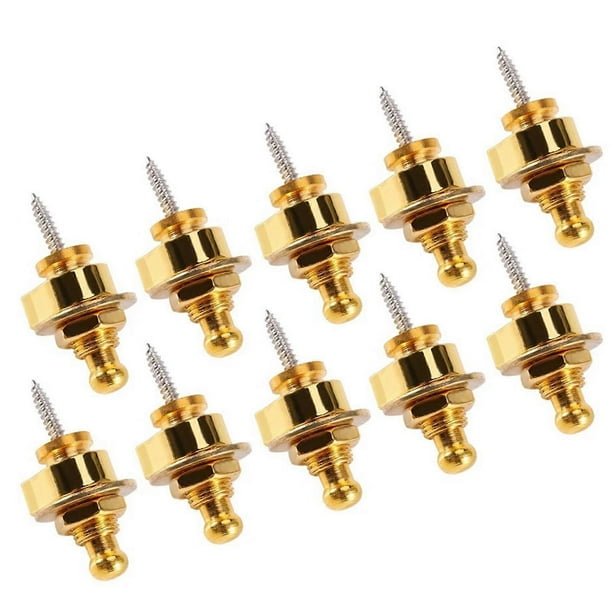 10pcs Strap Locks for Guitar/Bass Anti-slip Strap Buckle Pegs for Acoustic Electric Bass Lock Pin Guitar Accessories
