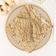thumbnail image 4 of Balsa Circle 20x20 in Champagne Wavy Embroidered Sequin Tulle Net Fabric Table Napkin Party Events Decorations Supplies, 4 of 8