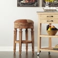 thumbnail image 2 of DecMode Brown Wood Rustic Bar Stool 29", 2 of 7