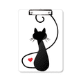 thumbnail image 1 of Mewing Heart Cat Sihouette Animal Clipboard Folder Writing Pad Backing Plate A4, 1 of 4