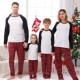 thumbnail image 3 of 2024 Nuevos conjuntos navideños a juego para familias/parejas Conjunto de pijama en blanco al frente Ropa de dormir para padres e hijos Pijamas suaves Aspecto familiar, 3 of 5