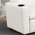 thumbnail image 2 of Smuxee Leather Kids Recliner with Cup Holder,Kids Toddler Game Chairs Sofa for Boys or Girls,White, 2 of 5