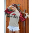 thumbnail image 5 of Anbech Women's Christmas Graphic Tee, Long Sleeve Snowflake Merry Christmas Shirt, 5 of 7