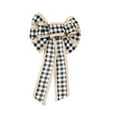 thumbnail image 5 of dianhelloya Large Christmas Bow Red Black Buffalo Plaid Christmas Wreath Bows Christmas Tree Pendant Decor for Christmas Home, 5 of 8