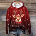 thumbnail image 6 of Futezty Christmas Hoodies for Women Fashion Graphic Sweatshirts Casual Long Sleeve Hooded Girls Teen, 6 of 7