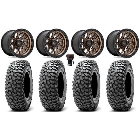 Fuel Runner 15" Wheels Bronze 35" RocScraper Tires Can-Am Maverick X3 / Honda Pioneer 1000 / Talon