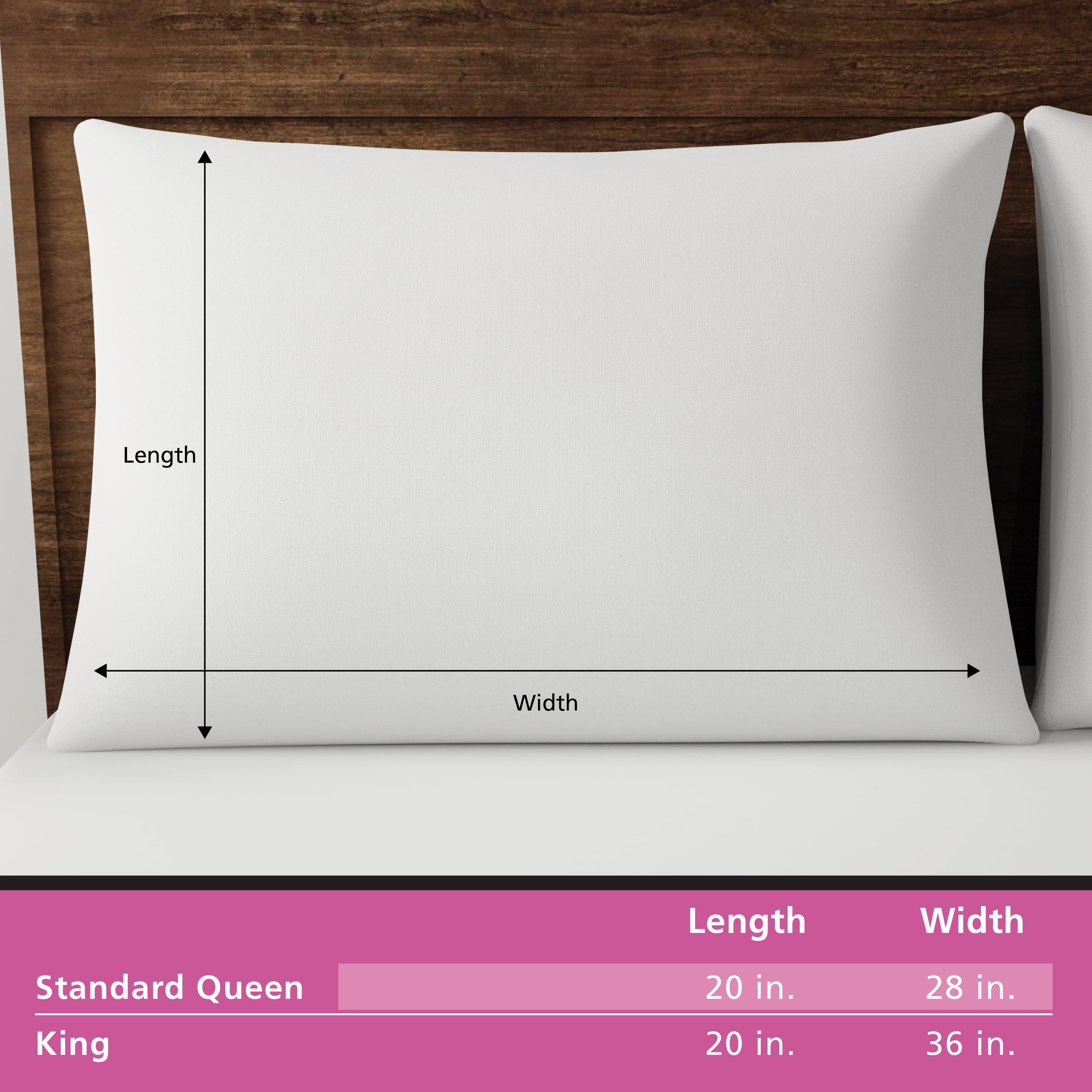 Mainstays Jersey Soft Bed Pillow Cover Protector, King- Durable Zippered Closure (2 Count)