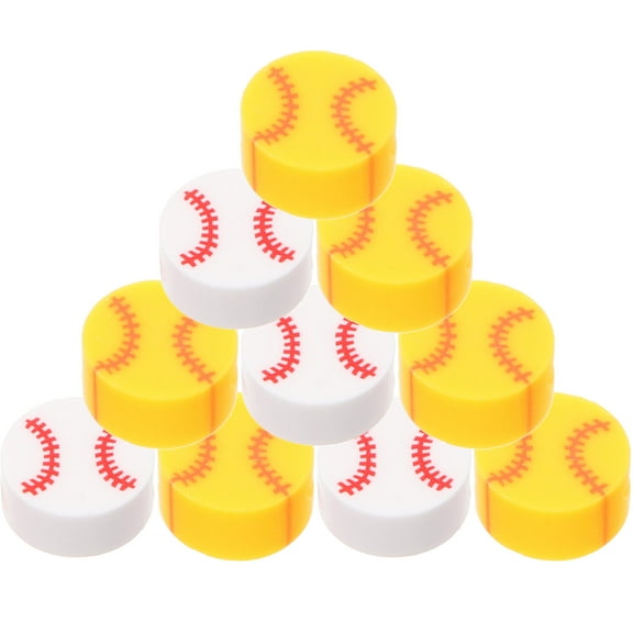 MLINS  200 Pcs Polymer Clay Beads Softball Charms for Jewelry Making Sports Travel