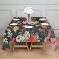 thumbnail image 3 of Pioneer Flower Floral Print Pattern Square Tablecloth,Waterproof Square Table Cover,Wipeable Spillproof Washable Table Cover for Home Kitchen Party Decor 42"X42"(107x107cm), 3 of 6