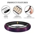 thumbnail image 6 of Daiia Steering Wheel Covers Thunderstorm Violet Purple Elastic Skidproof Steering Wheel Protective Cover Case Steering Wheel Protector Comfortable Protective Case For Suv Sedan Decor, 6 of 8