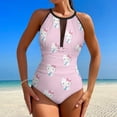 thumbnail image 2 of Hello Kitty Women's One Piece Swimsuit High Neck Tummy Control Swimwear Bathing Suit, 2 of 7