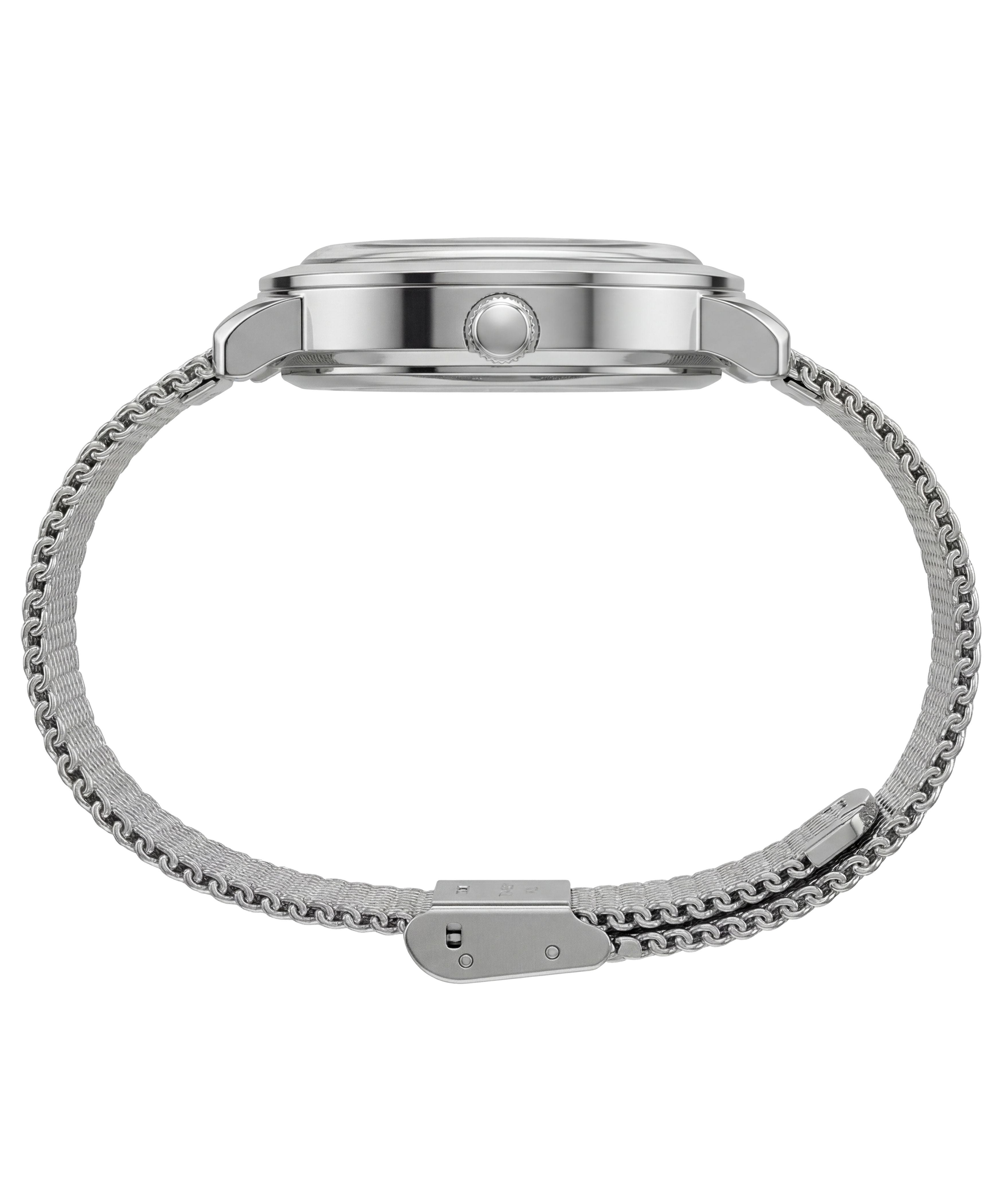 Timex Women's Main Street 31mm Watch - Silver-Tone Mesh Bracelet Silver-Tone Dial Silver-Tone Case