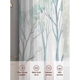 thumbnail image 3 of Green Ombre Leaves Tree Sheer Curtains for Living Room Bedroom Vintage Green Forest Sheer Curtains 72 Inch Long 2 Panels Set Light Filtering Curtain Window Treatments Drapes for Dining Room, 3 of 6