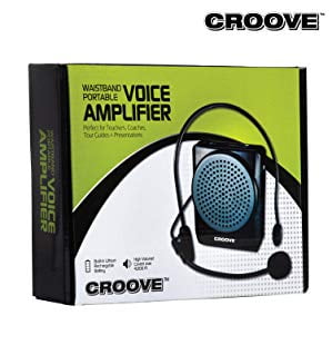 Croove 20W Rechargeable Voice Amplifier with Waist/Neck Band & Belt Clip 
