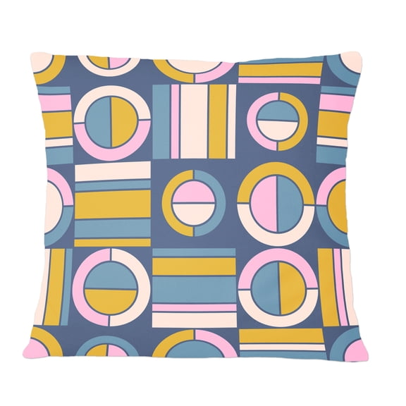 Designart Retro Circular Design I' Mid-Century Modern Throw Pillow - 12x20