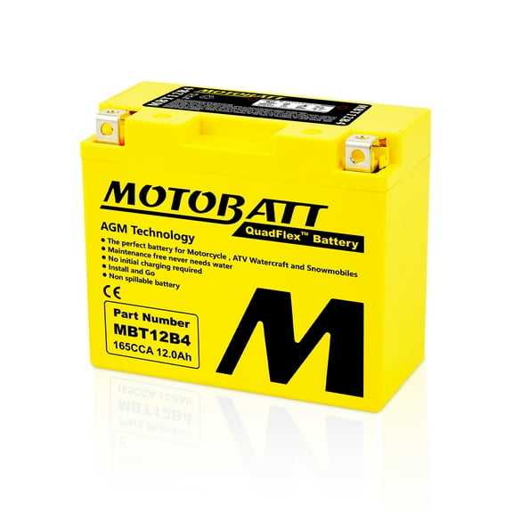 MBT12B4 Motobatt 12V AGM Battery