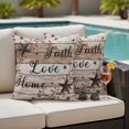 thumbnail image 4 of Rustic Star Brown Outdoor Waterproof Pillow Covers, Vintage Plants Berry Wooden Grain Decorative Square Throw Pillowcase Sofa Cushion Sham for Patio/Couch/Chair, 26"x26" 2 Pack, 4 of 8