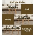 thumbnail image 4 of Triangle Nesting Coffee Table Set of 2 Interlocking stripes wooden golden 3d texture Material wood oak End Table Modern Minimalist Side Table Set for Living Room Bedroom, 4 of 8