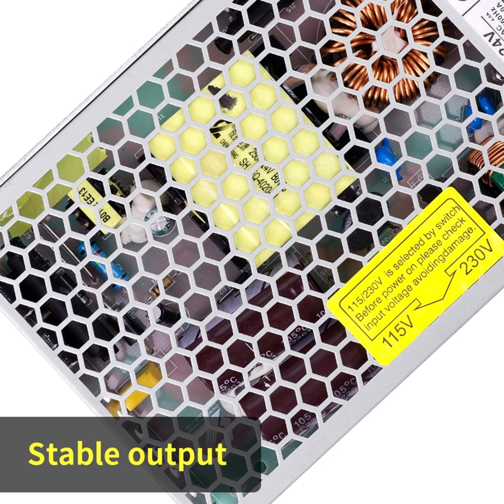 24V Power Supply For Printers Metal Housing Enhances Heat Dissipation Via Meshed Design High Output Compactly & Quiet