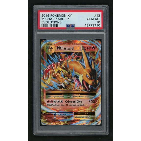 Collectible 2016 Pokemon XY Evolutions M Charizard Ex #13 PSA 10