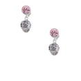 thumbnail image 2 of Delight Jewelry Silvertone Good Dog with Black Paw Spinners Pink Crystal Clip on Earrings, 2 of 5