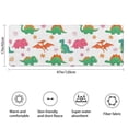 thumbnail image 3 of White Dinosaurs Flowers Pattern Bathroom Rugs Mat,Non Slip Microfiber Bathroom Rug,Rubber Backing,Soft Bathroom Mats for Bathroom Floor,Tub and Shower,47x17in(120x43cm), 3 of 5