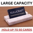 thumbnail image 6 of Business Card Holder for Desk - Business Card Display Holder - Made Of White Carrara Marble - Desk Organizer Stand For Business Cards - Cute Office Desktop Accessory For Men And Women., 6 of 9