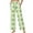 Leprechaun Hat Paw Shamrock Coin Green White, variant on SCRAWLGOD Floral Print Blue White Women Flowy Pants Drawstring High Waist Wide Leg Palazzo Pants Loose Fit Lightweight Trendy Lounge Trousers with Pockets, S