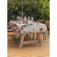 thumbnail image 2 of Outdoor Tablecloth with Umbrella Hole and Zipper, Christmas Rectangle Table Cloth 60x102 Inch Waterproof Tablecloth, Snowman Snowflake Xmas Tree Winter Vintage Picnic Table Cover for Patio Camping, 2 of 7